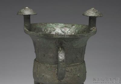 图片[2]-Jia wine vessel with animal-mask pattern, late Shang dynasty, c. 13th century BCE-China Archive